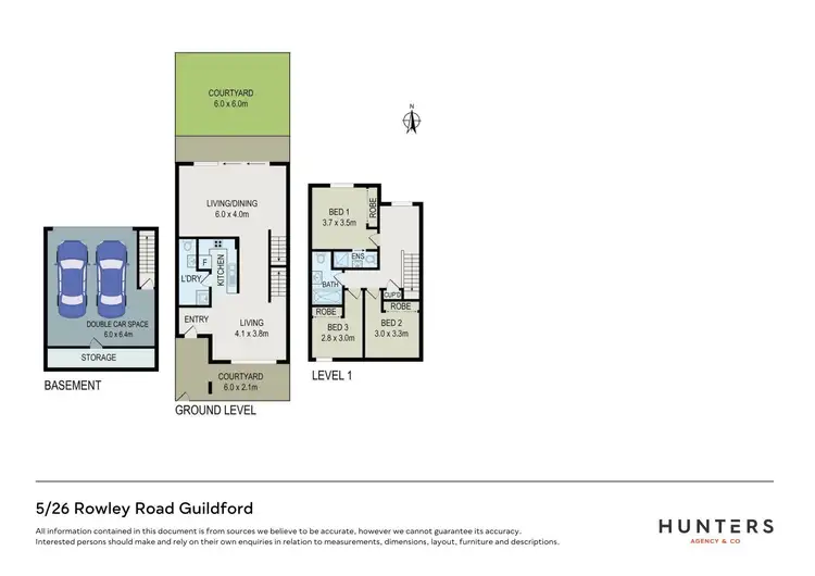 Floorplan of Homely townhouse listing, 5/26 Rowley Road, Guildford NSW 2161