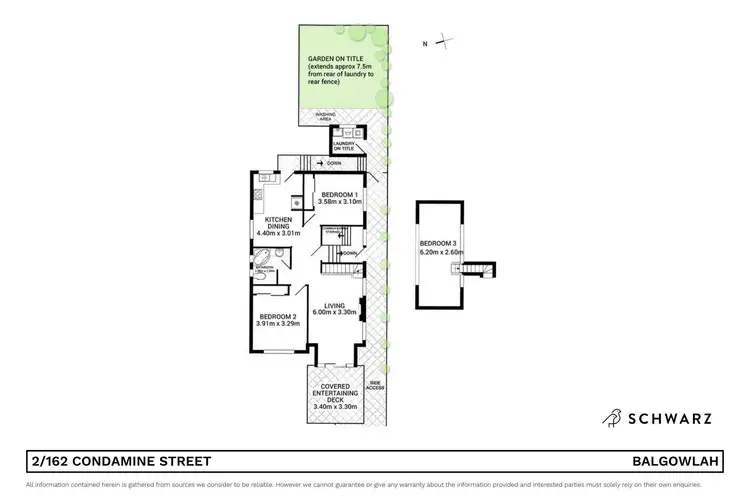 Floorplan of Homely semi-detached listing, 2/162 Condamine Street, Balgowlah NSW 2093