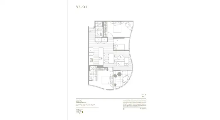 Floorplan of Homely apartment listing, 1207/8 Hallenstein Street, Footscray VIC 3011