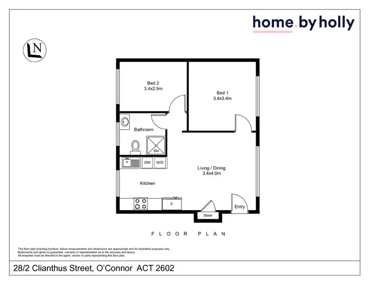 Floorplan of Homely unit listing, 28/2 Clianthus Street, O'connor ACT 2602