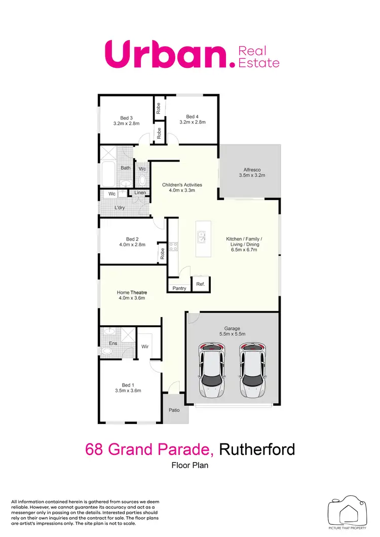 Floorplan of Homely house listing, 68 Grand Parade, Rutherford NSW 2320