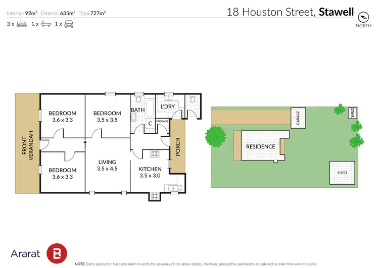 Floorplan of Homely house listing, 18 Houston Street, Stawell VIC 3380