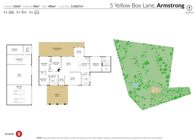 Floorplan of Homely house listing, 5 Yellow Box Lane, Armstrong VIC 3377