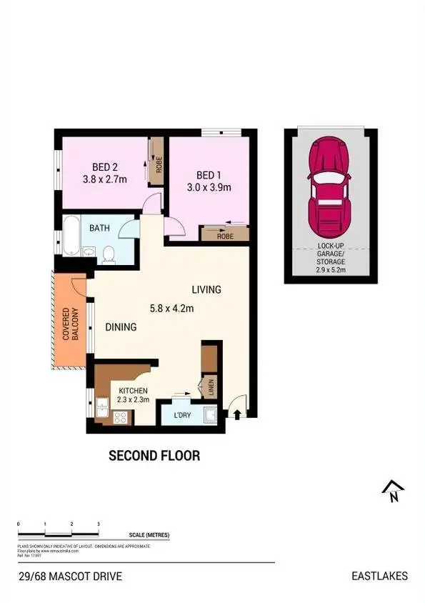 Floorplan of Homely apartment listing, 29/68 Mascot Drive, Eastlakes NSW 2018