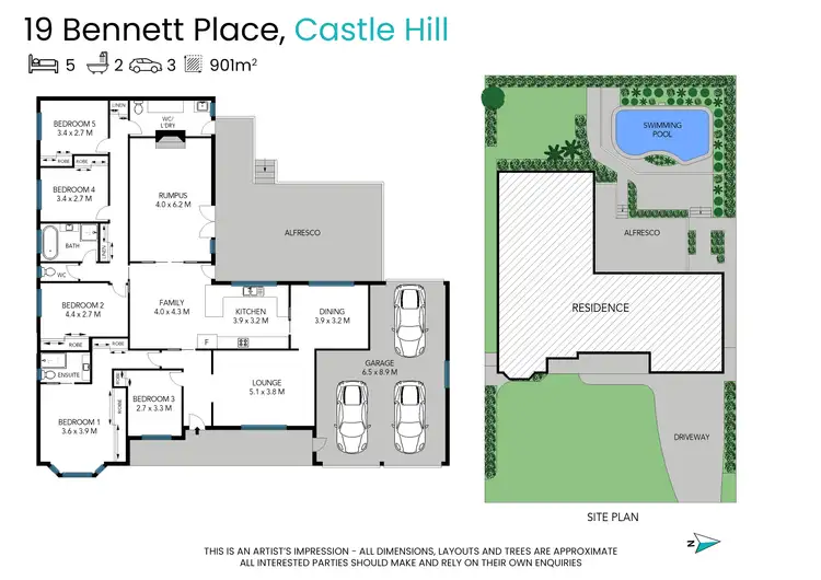 Floorplan of Homely house listing, 19 Bennett Place, Castle Hill NSW 2154