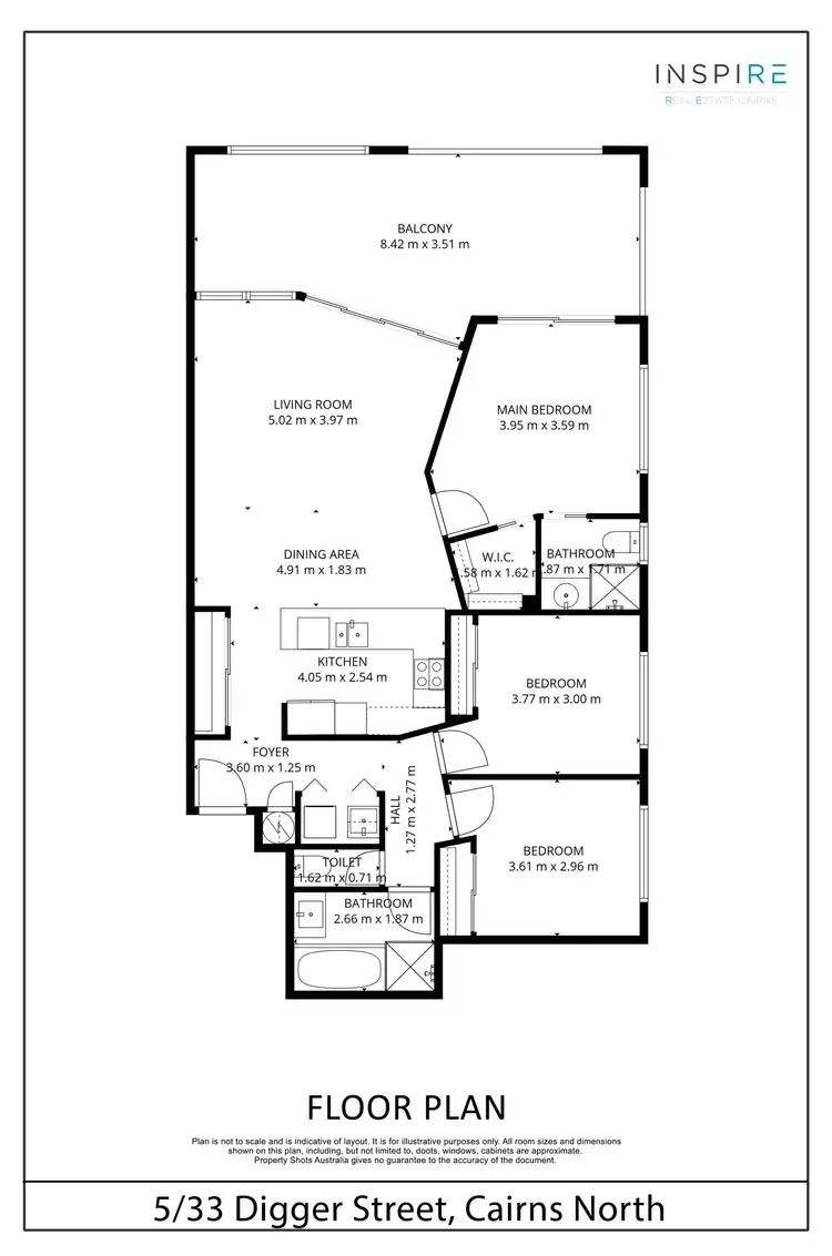 Floorplan of Homely unit listing, 5/33 Digger Street, Cairns North QLD 4870