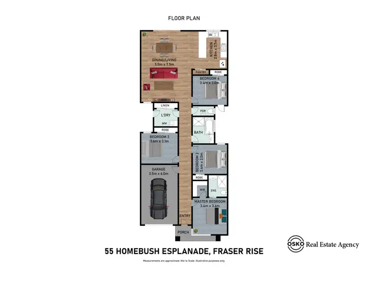 Floorplan of Homely house listing, 55 Homebush Esplanade, Fraser Rise VIC 3336