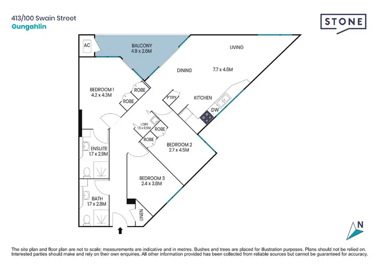 Floorplan of Homely apartment listing, 413/100 Swain Street, Gungahlin ACT 2912