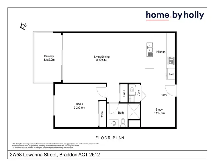 Floorplan of Homely apartment listing, 27/58 Lowanna Street, Braddon ACT 2612