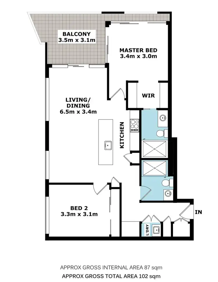 Floorplan of Homely apartment listing, 601/17 Gibbon Street, Woolloongabba QLD 4102