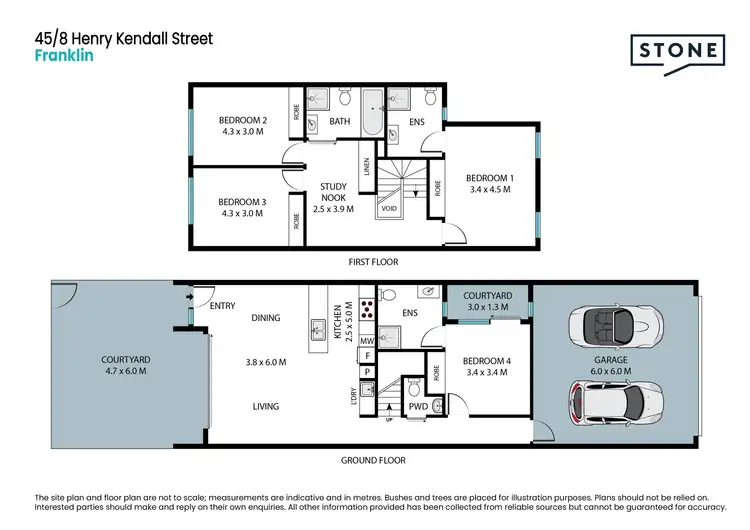 Floorplan of Homely townhouse listing, 45/8 Henry Kendall Street, Franklin ACT 2913