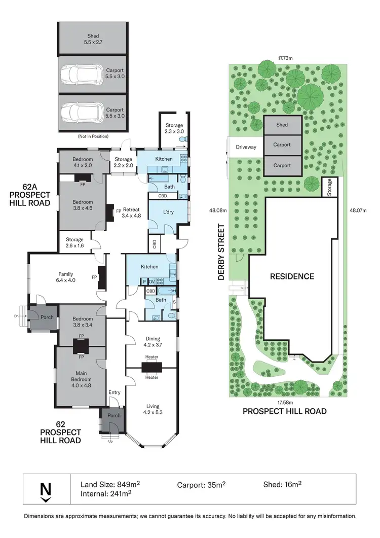 Floorplan of Homely house listing, 62 & 62A Prospect Hill Road, Camberwell VIC 3124