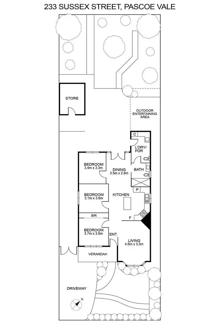 Floorplan of Homely house listing, 233 Sussex Street, Pascoe Vale VIC 3044