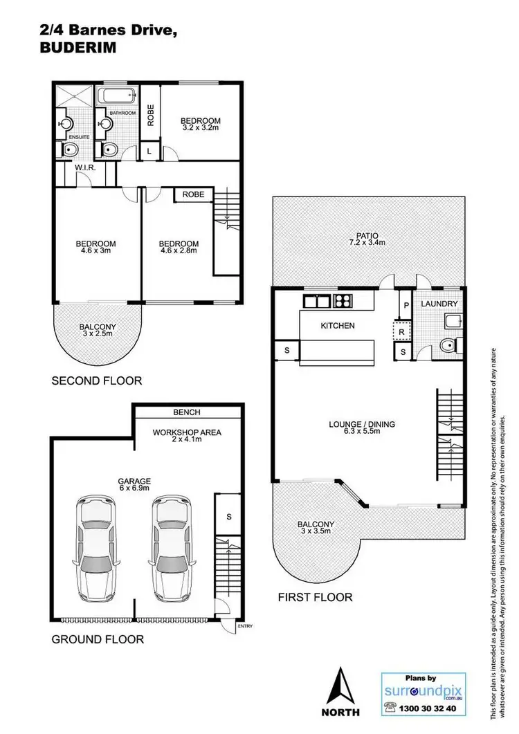 Floorplan of Homely townhouse listing, 2/4 Barnes Drive, Buderim QLD 4556