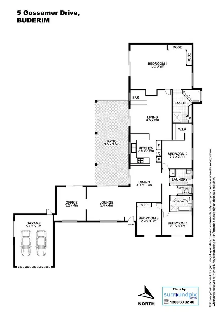 Floorplan of Homely house listing, 5 Gossamer Drive, Buderim QLD 4556