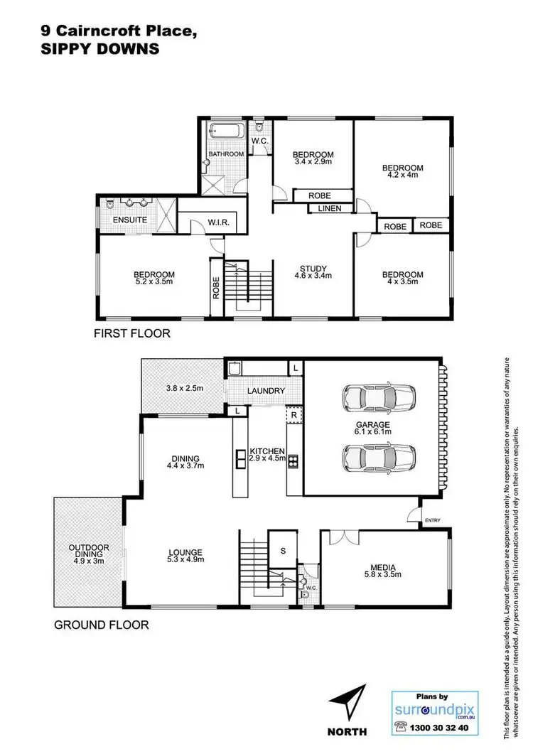 Floorplan of Homely house listing, 9 Cairncroft Place, Sippy Downs QLD 4556