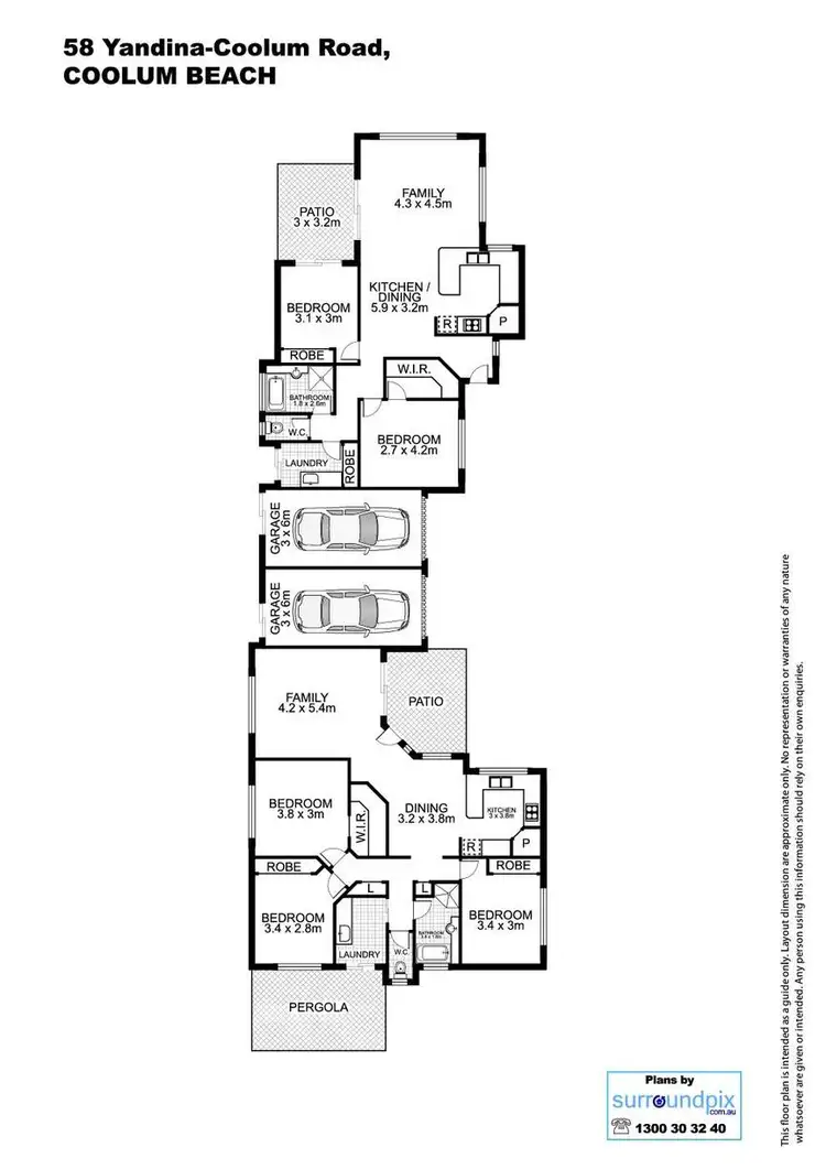 Floorplan of Homely semi-detached listing, 1 & 2/58 Yandina Coolum Road, Coolum Beach QLD 4573