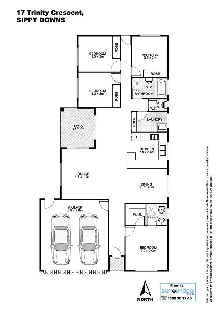 Floorplan of Homely house listing, 17 Trinity Crescent, Sippy Downs QLD 4556