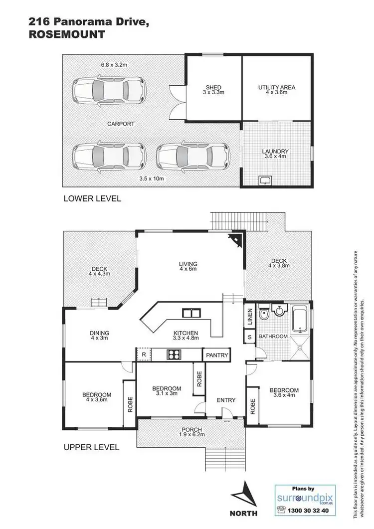 Floorplan of Homely house listing, 216 Panorama Drive, Rosemount QLD 4560