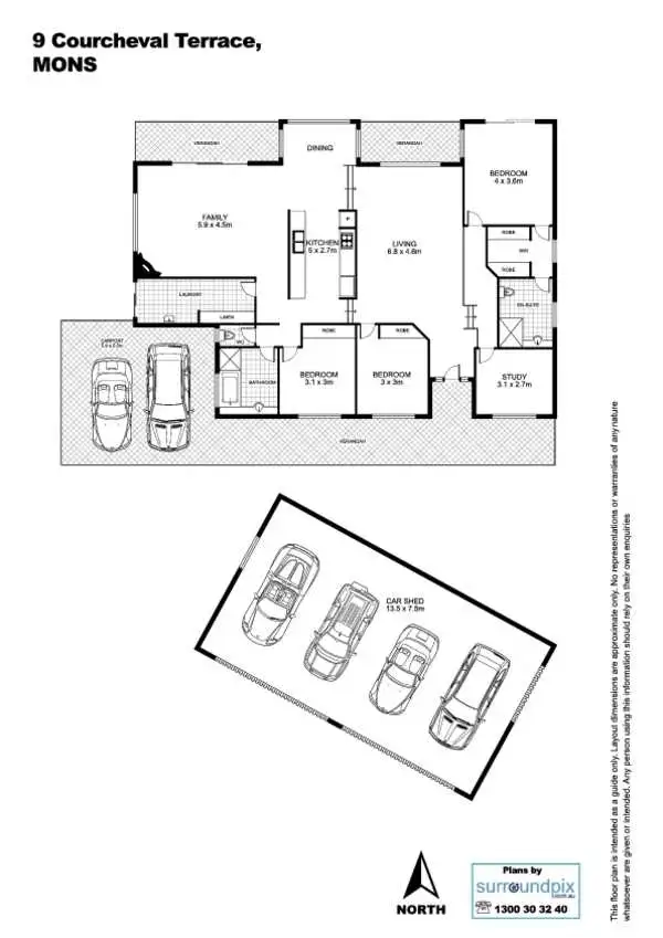 Floorplan of Homely house listing, 9 Courcheval Terrace, Mons QLD 4556