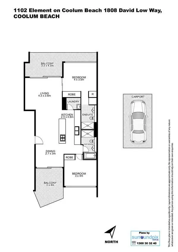 Floorplan of Homely unit listing, 1102/1808 David Low Way, Coolum Beach QLD 4573