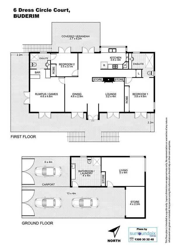 Floorplan of Homely house listing, 6 Dress Circle Court, Buderim QLD 4556
