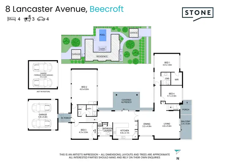Floorplan of Homely house listing, 8 Lancaster Avenue, Beecroft NSW 2119