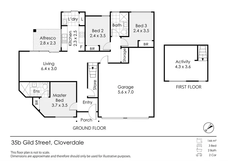 Floorplan of Homely house listing, 35b Gild Street, Cloverdale WA 6105