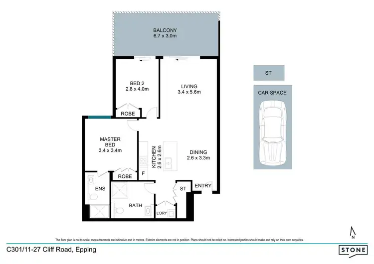 Floorplan of Homely apartment listing, C301/11-27 Cliff Road, Epping NSW 2121