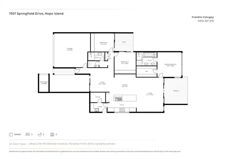 Floorplan of Homely townhouse listing, 7507 Springfield Drive, Hope Island QLD 4212
