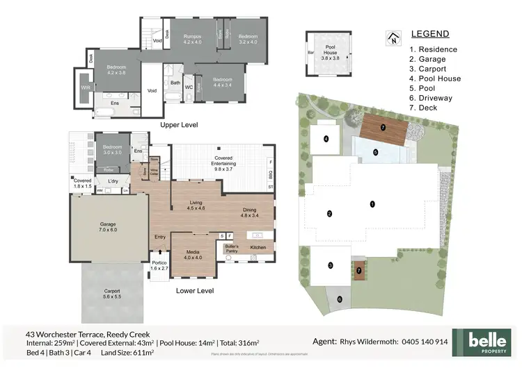 Floorplan of Homely house listing, 43 Worchester Terrace, Reedy Creek QLD 4227