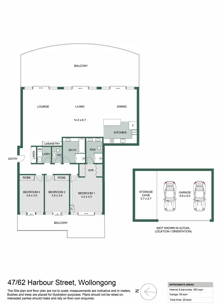 Floorplan of Homely apartment listing, 47/62 Harbour Street, Wollongong NSW 2500