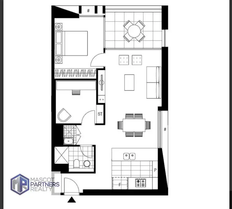 Floorplan of Homely unit listing, 509/18 Ebsworth Street, Zetland NSW 2017