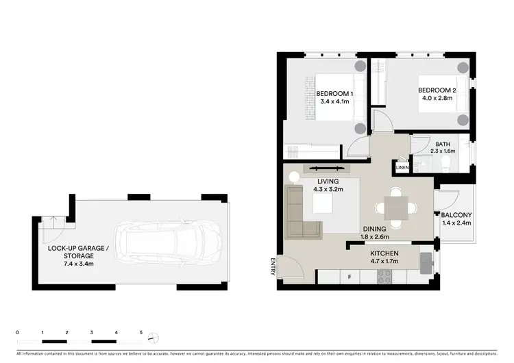 Floorplan of Homely apartment listing, 12/98 Fern Street, Randwick NSW 2031