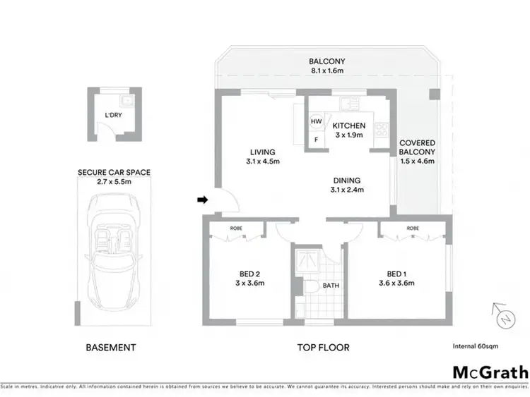 Floorplan of Homely apartment listing, 5/236 Arden Street, Coogee NSW 2034