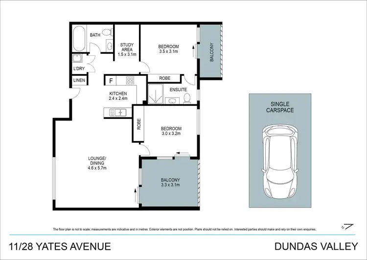Floorplan of Homely apartment listing, 11/28-36 Yates Avenue, Dundas Valley NSW 2117
