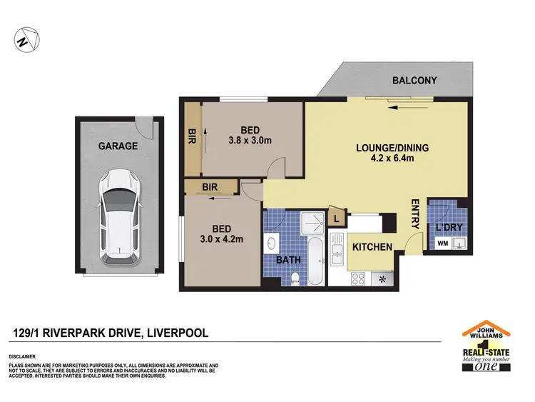 Floorplan of Homely unit listing, 129/1 Riverpark Drive, Liverpool NSW 2170