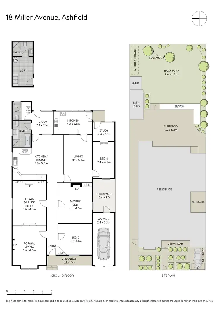 Floorplan of Homely house listing, 18 Miller Avenue, Ashfield NSW 2131