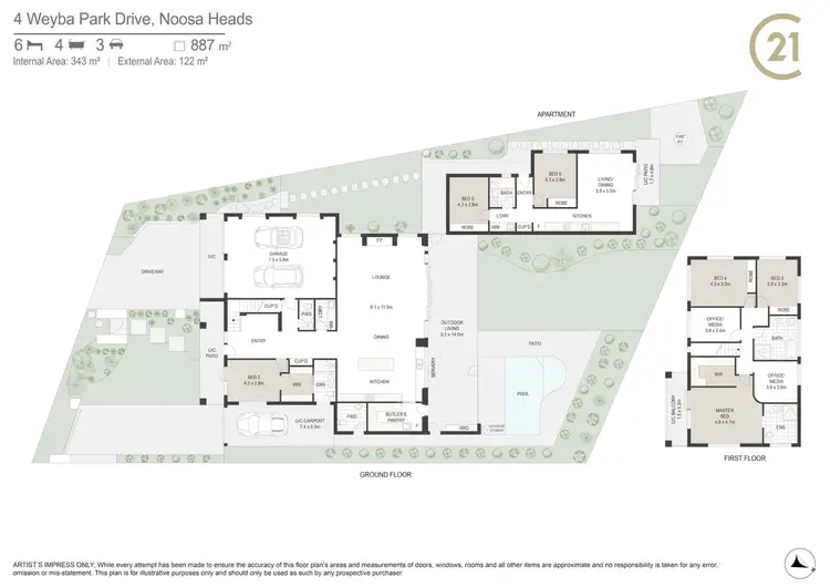 Floorplan of Homely house listing, 4 Weyba Park Drive, Noosa Heads QLD 4567