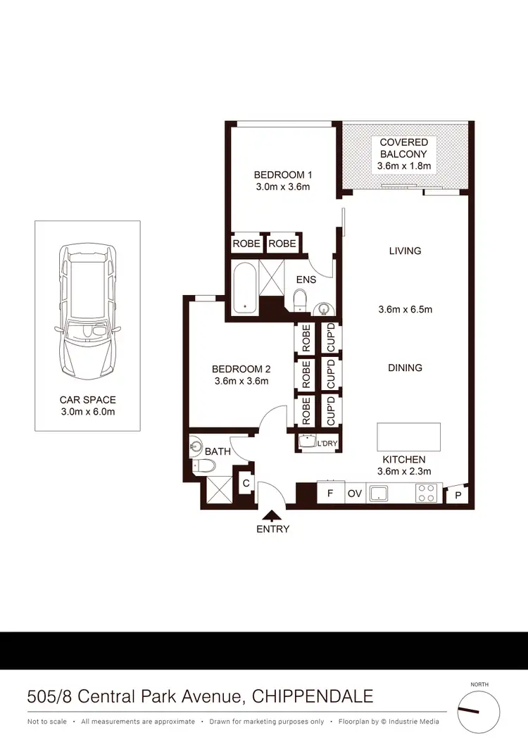 Floorplan of Homely apartment listing, 505/8 Central Park Avenue, Chippendale NSW 2008