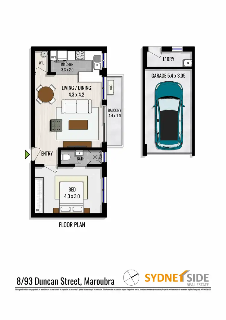 Floorplan of Homely apartment listing, 8/93 Duncan Street, Maroubra NSW 2035