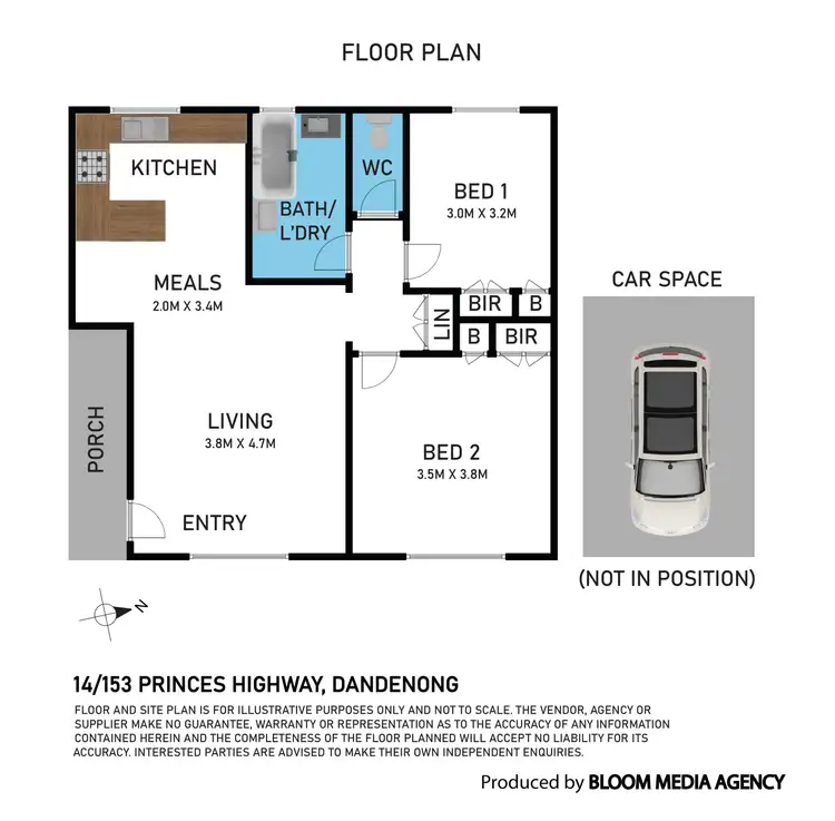 Floorplan of Homely apartment listing, 14/153 Princes Highway, Dandenong VIC 3175
