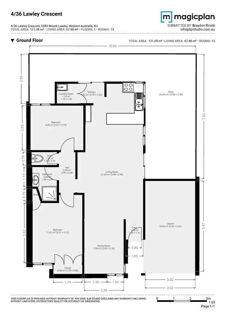 Floorplan of Homely villa listing, 4/36 Lawley Crescent, Mount Lawley WA 6050