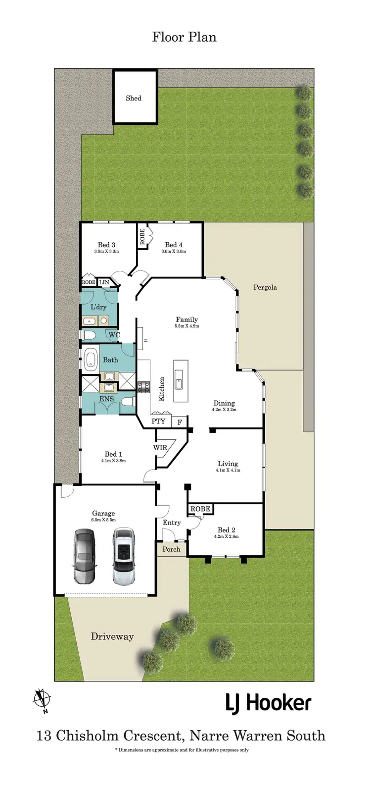 Floorplan of Homely house listing, 13 Chisholm Crescent, Narre Warren South VIC 3805