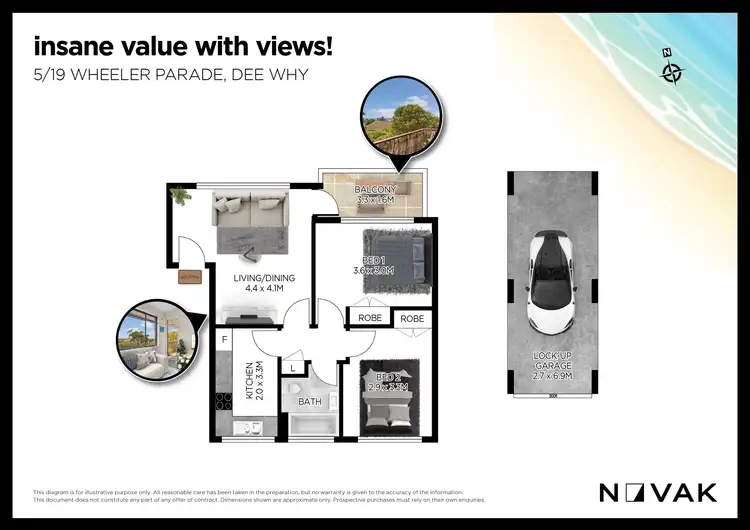 Floorplan of Homely apartment listing, 5/19 Wheeler Parade, Dee Why NSW 2099