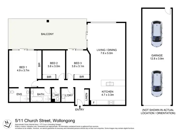 Floorplan of Homely apartment listing, 5/11-15 Church Street, Wollongong NSW 2500