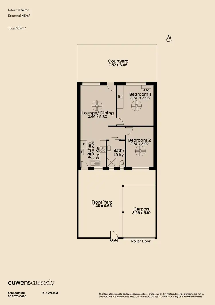 Floorplan of Homely unit listing, 1/4 Albany Street, Grange SA 5022