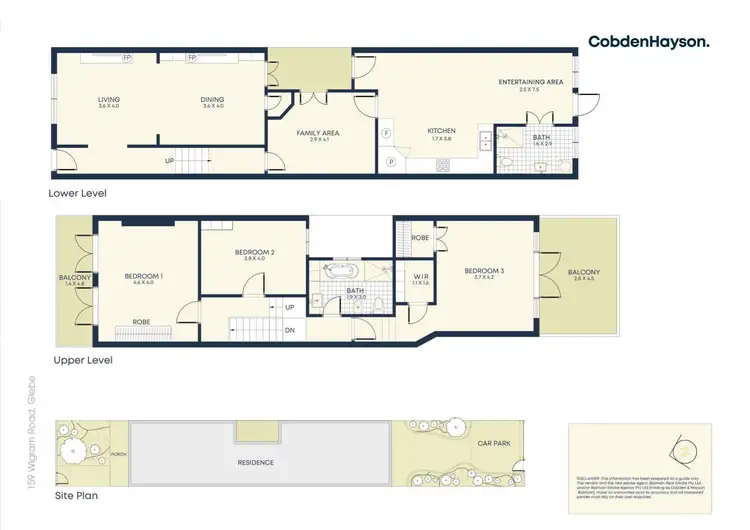 Floorplan of Homely townhouse listing, 159 Wigram Road, Glebe NSW 2037