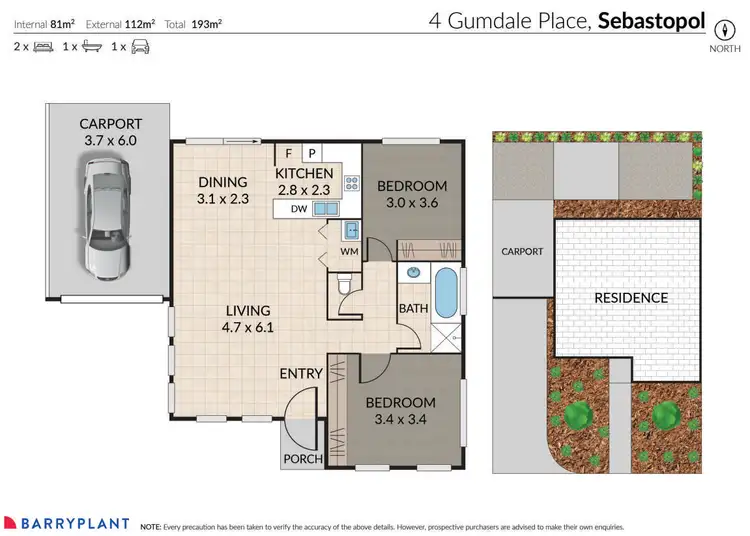 Floorplan of Homely townhouse listing, 4 Gumdale Place, Sebastopol VIC 3356