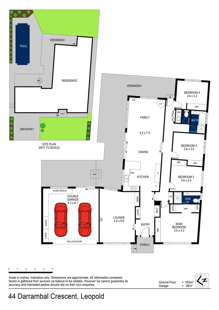 Floorplan of Homely house listing, 44 Darrambal Crescent, Leopold VIC 3224